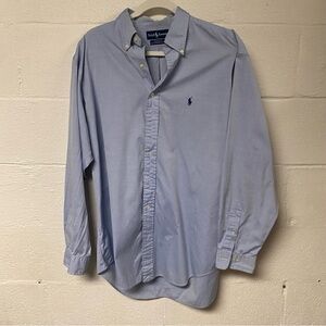 Ralph Lauren Mens Blue Casual Button Down Shirt Size 16.5 and 34/35